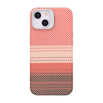 Magsafe Case and Stand for iPhone 13 and 14 - Striped Orange