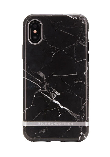 Richmond and Finch Black Marble - Silver iPhone XS Max