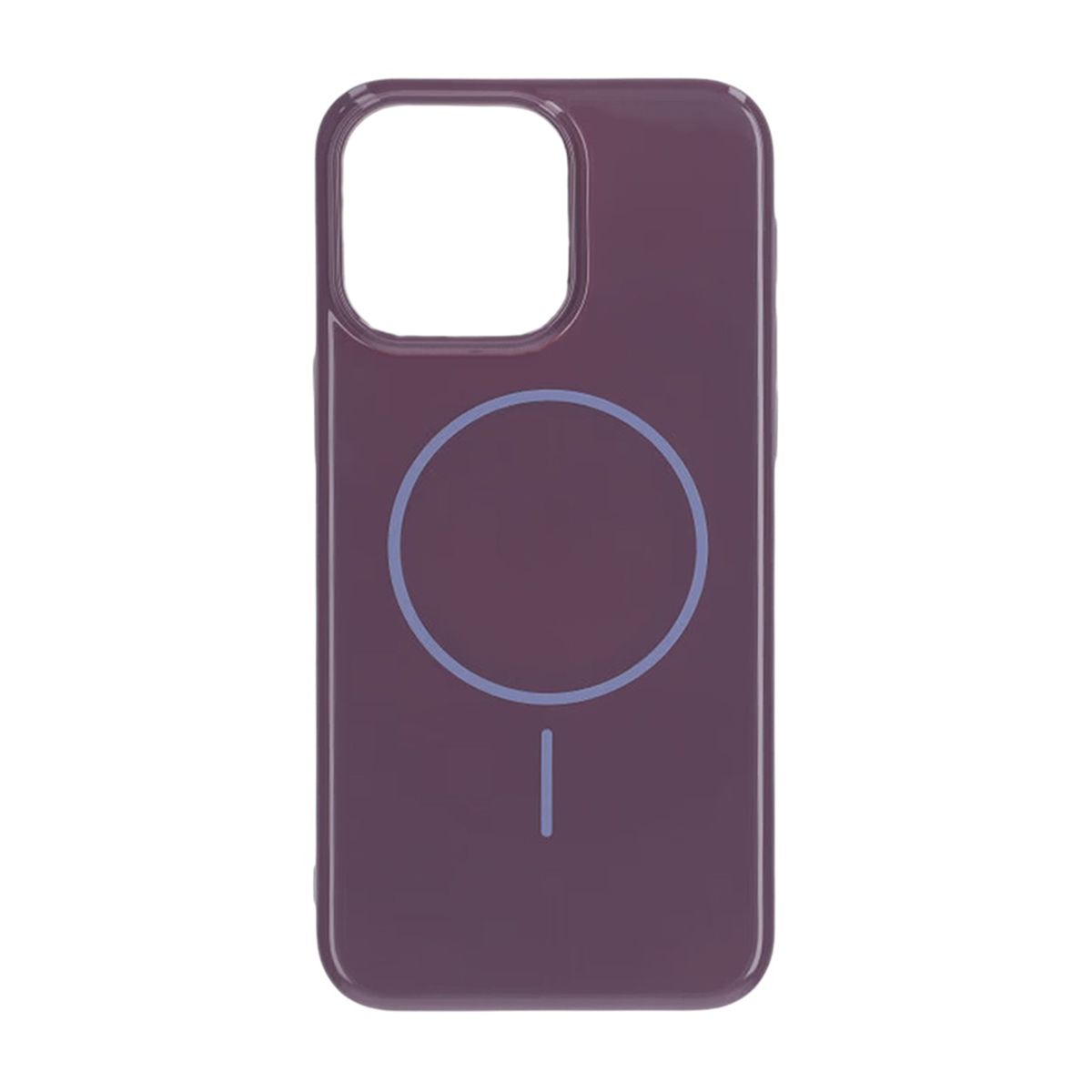 Glossy design Magnetic Case For iPhone 15 Pro Max Purplek