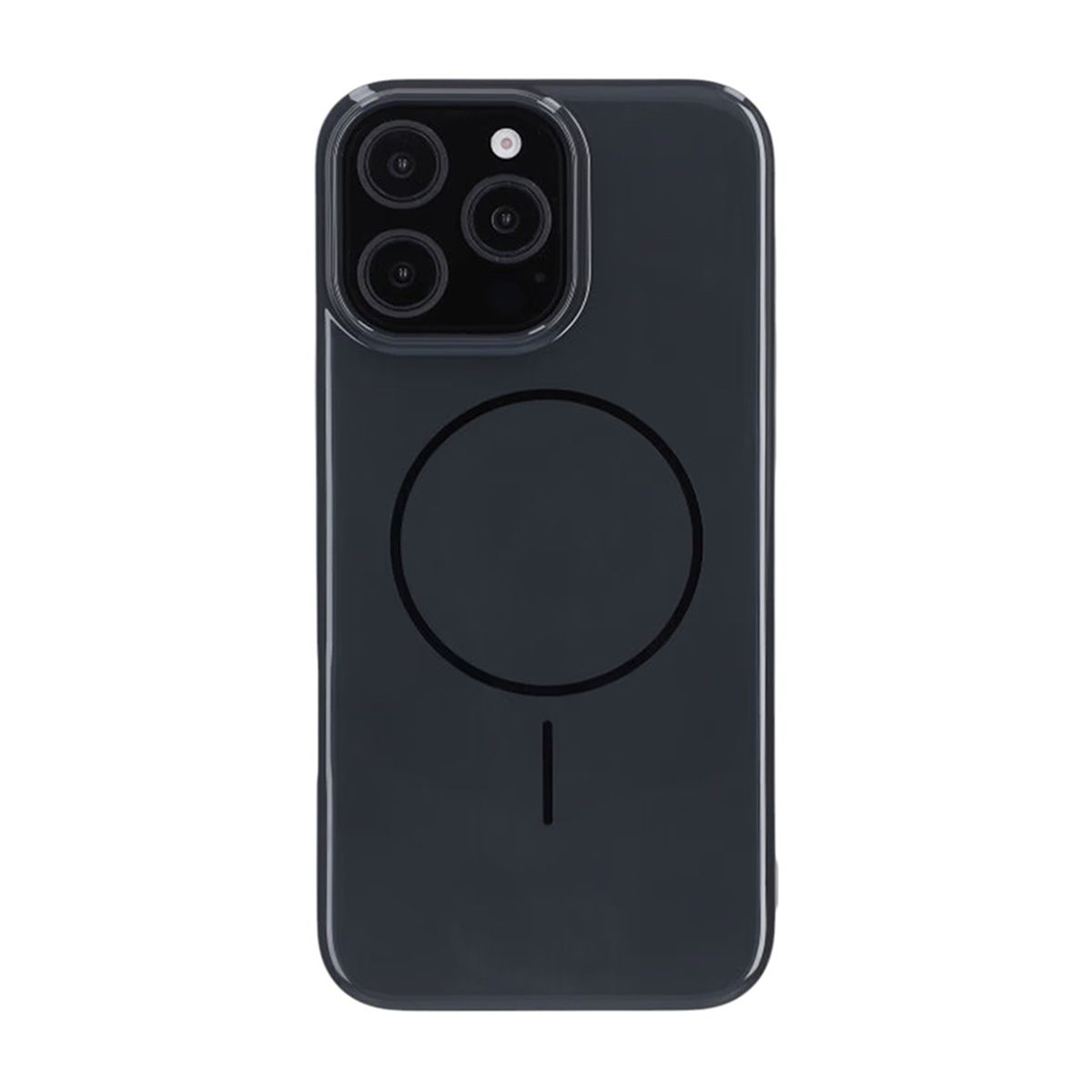 Glossy design Magnetic Case For iPhone 16 Pro Max Black