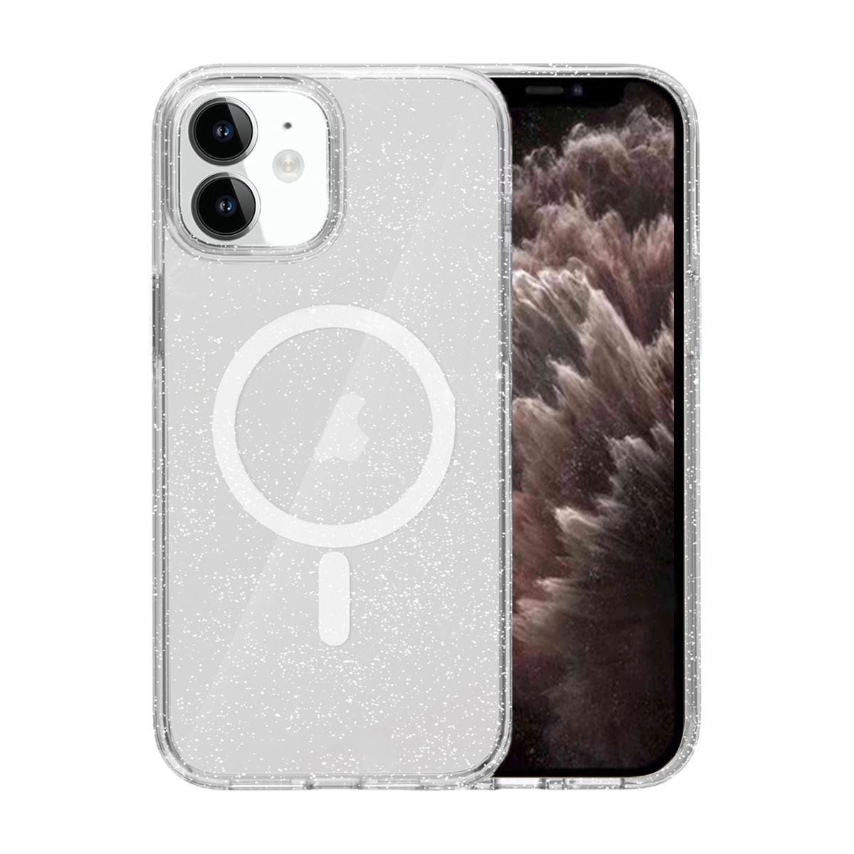 iPhone 11 Hybrid Case With Glitter - Transparent