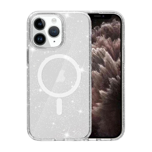 iPhone 11 Pro Hybrid Case With Glitter - Transparent
