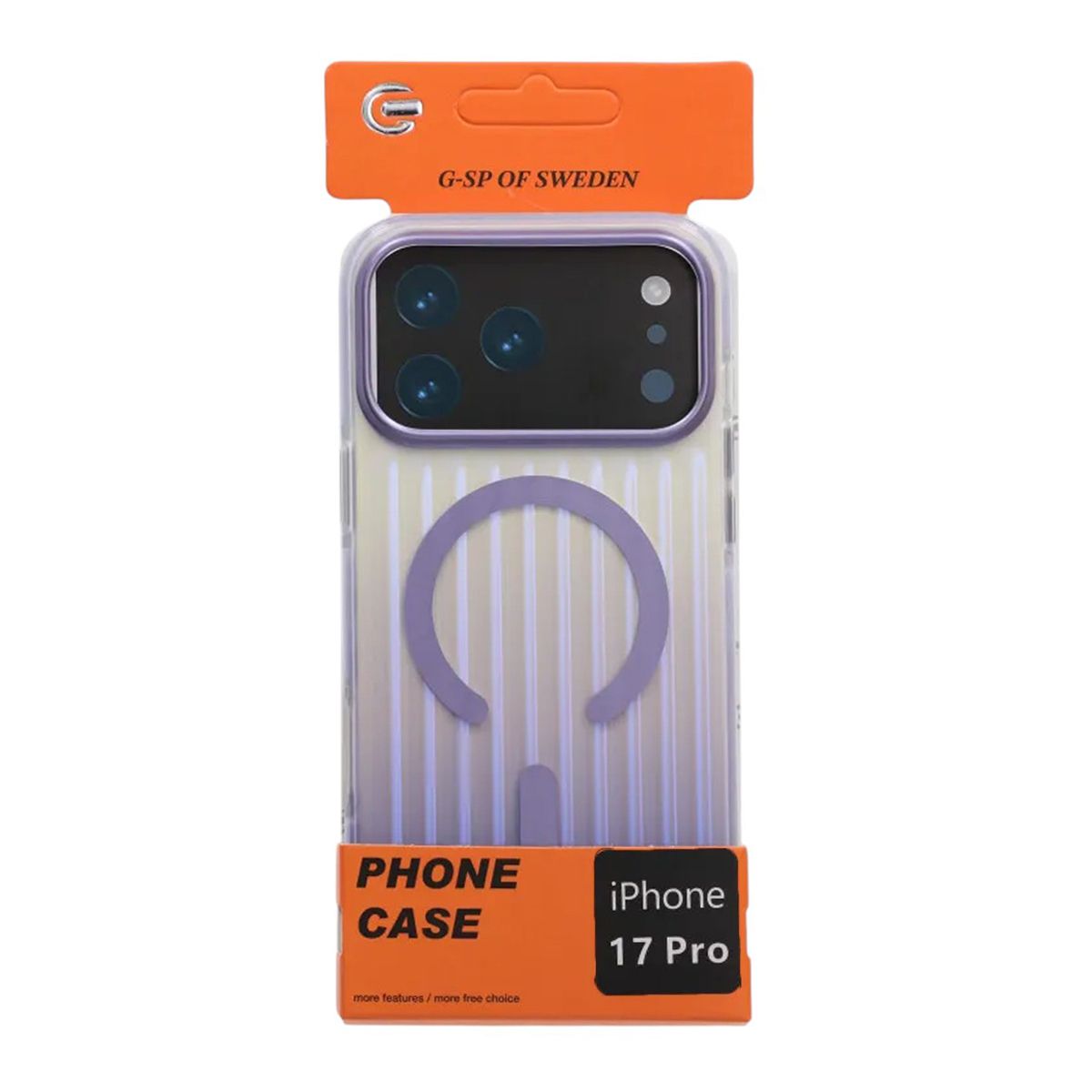 Mobilskal Korrugerad MagSafe för iPhone 17 Pro - Ljuslila