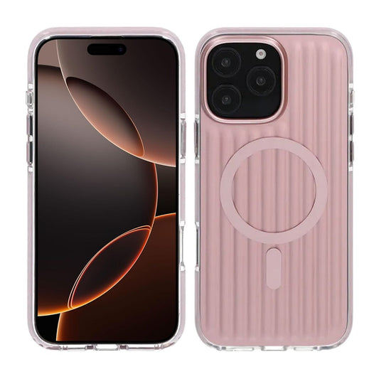 Mönstrat TPU Skal till iPhone 16 Pro med MagSafe - Rosa
