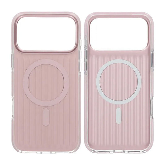Mobilskal Korrugerad Magsafe för iPhone 17 Pro Max - Rosa
