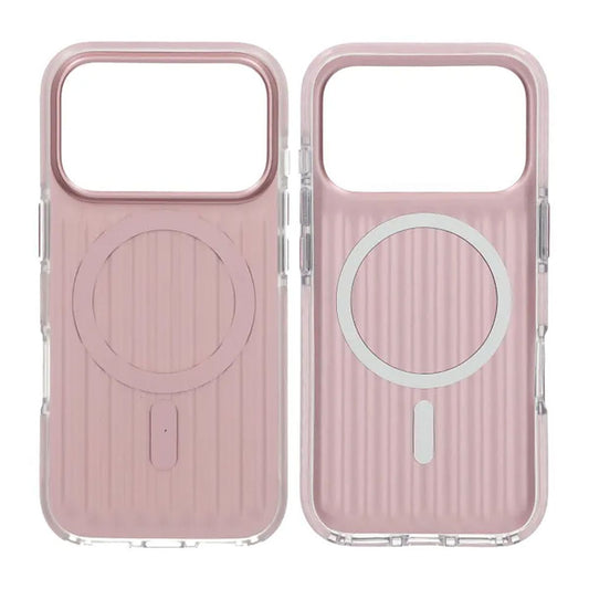 Mobilskal Korrugerad Magsafe för iPhone 17 Pro - Rosa