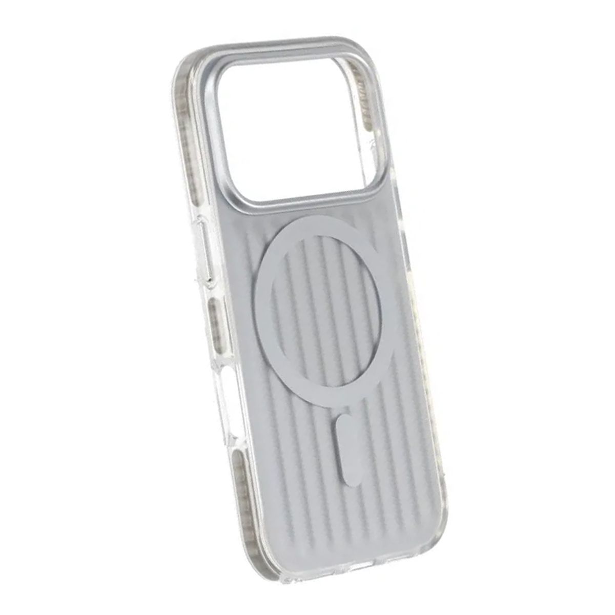 Mobilskal Korrugerad Magsafe för iPhone 17 Pro - Silver