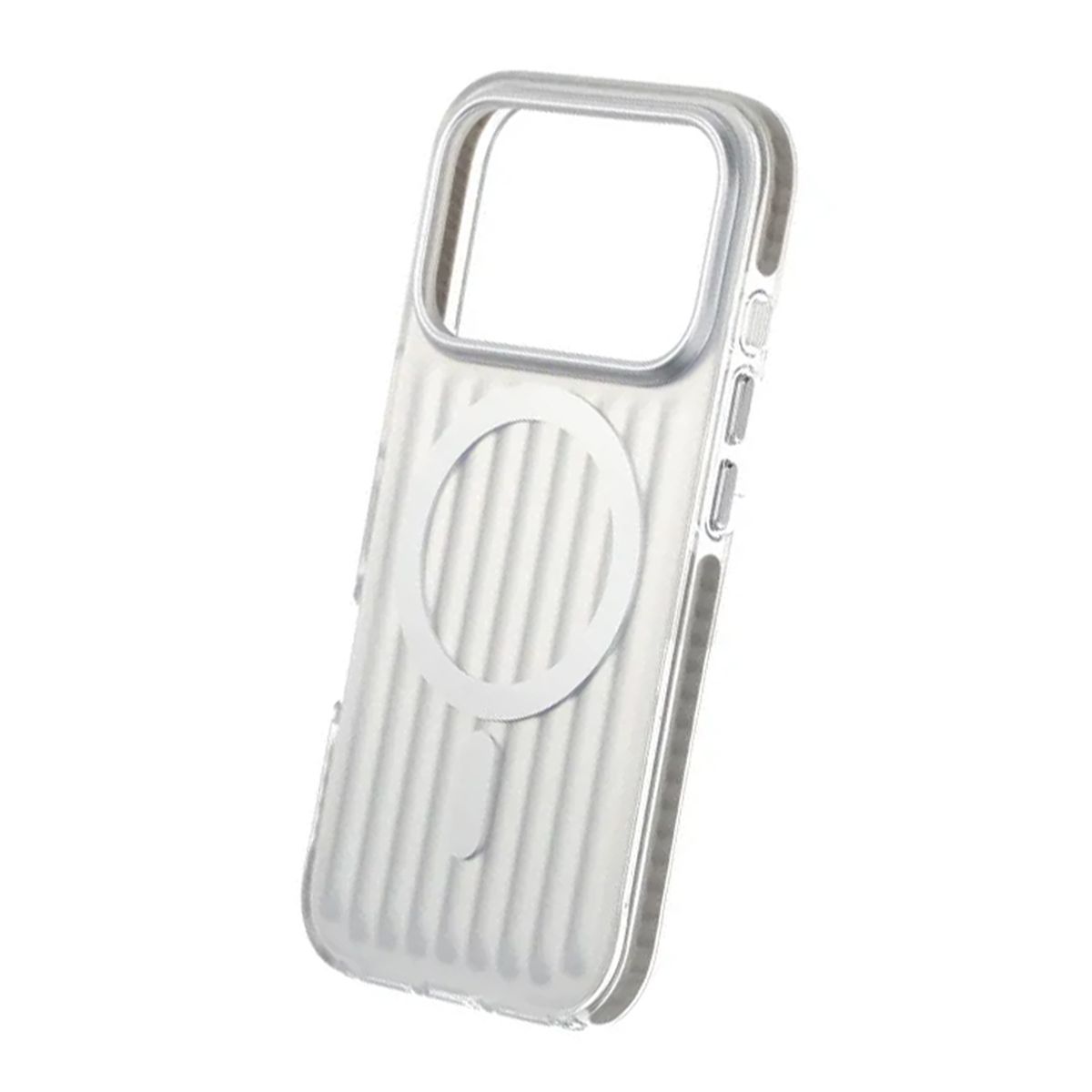 Mobilskal Korrugerad Magsafe för iPhone 17 Pro - Silver