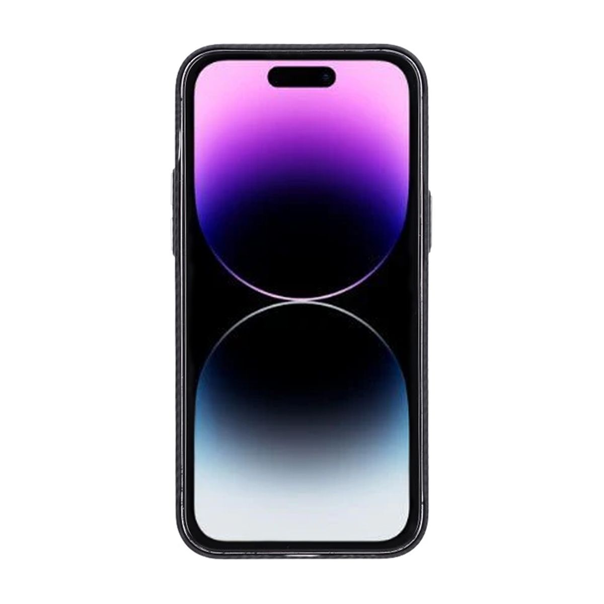 iPhone 14 Pro Max Carbon Patterned Phone Case - Black