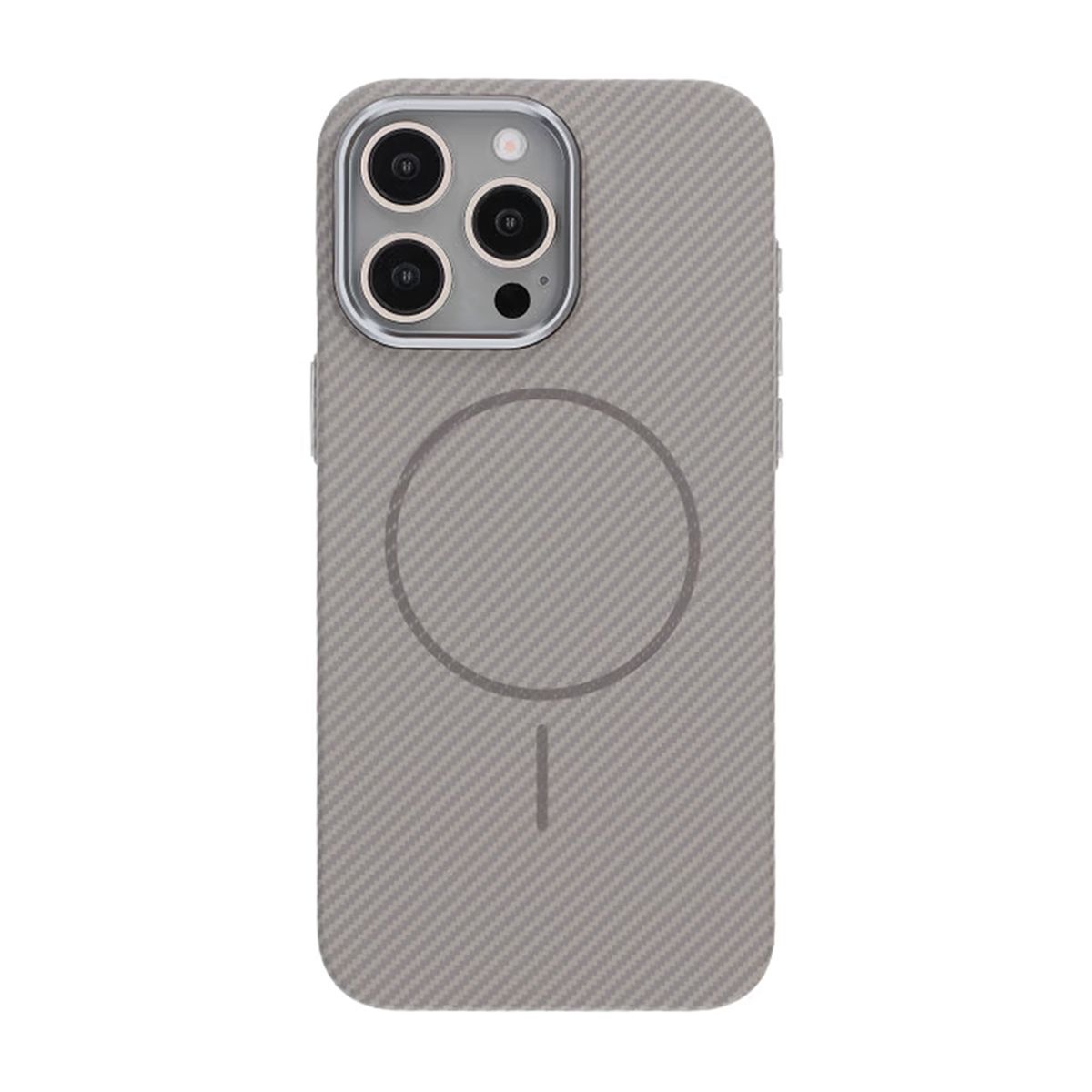 iPhone 15 Pro Max Carbon Patterned Phone Case - Gray