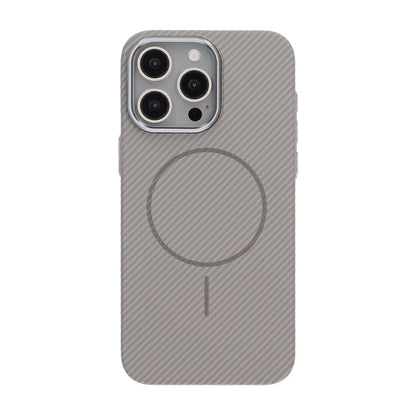 iPhone 15 Pro Max Carbon Patterned Phone Case - Gray