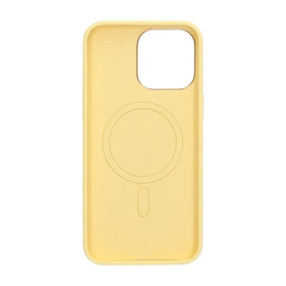 Silicone Mobile Case for iPhone 15 Pro Max - Yellow with Camera Protection