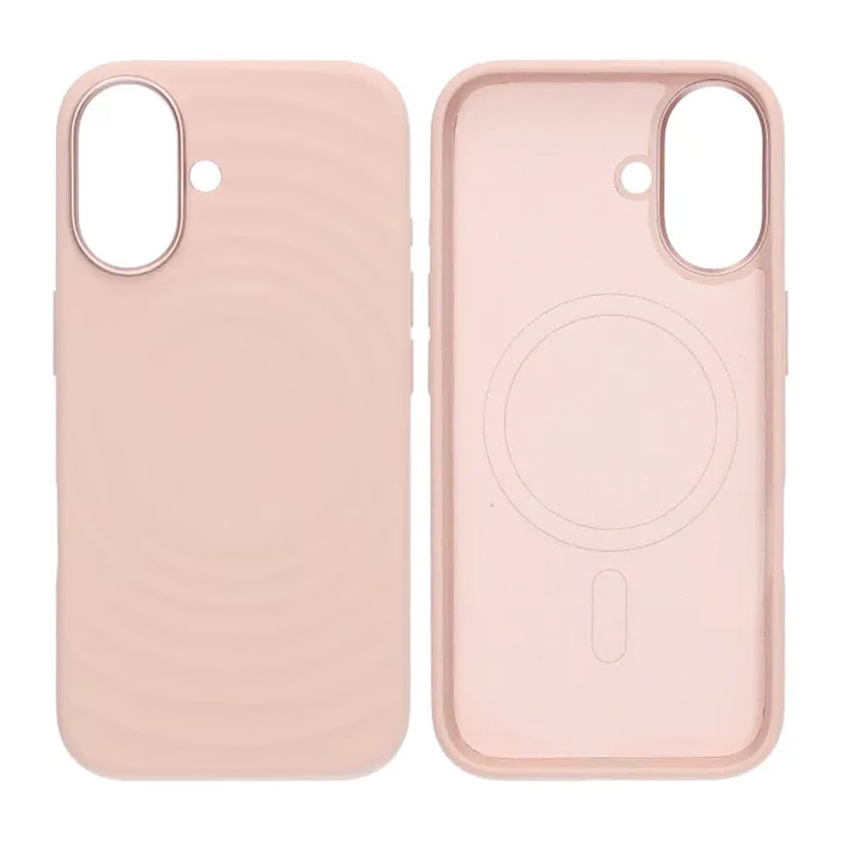 Mobilskal Silikon för iPhone 16 - Rosa med Kameraskydd