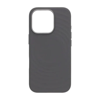 Cream wave liquid silicone Case For iPhone 16 Pro Gray