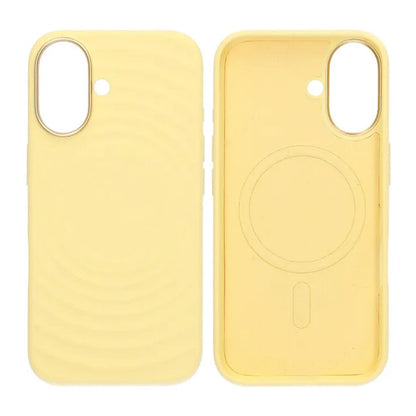 Silicone Mobile Case for iPhone 16 - Yellow with Camera Protection