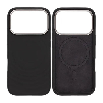 Cream wave liquid silicone Case For iPhone 17 Pro Black