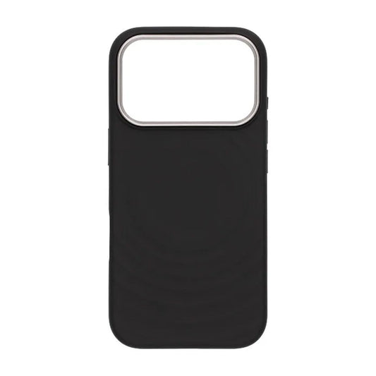 Cream wave liquid silicone Case For iPhone 17 Pro Black