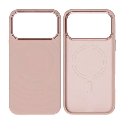 Cream wave liquid silicone Case For iPhone 17 Pro Max Pink