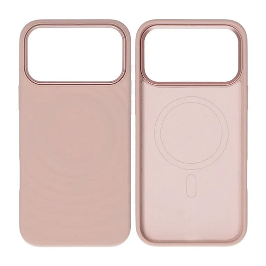 Cream wave liquid silicone Case For iPhone 17 Pro Max Pink