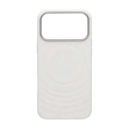 Cream wave liquid silicone Case For iPhone 17 Pro Max White