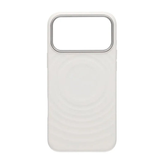 Cream wave liquid silicone Case For iPhone 17 Pro Max White