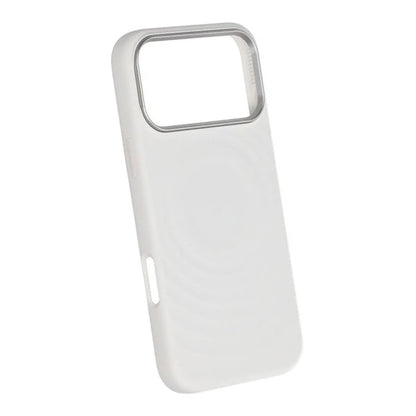 Cream wave liquid silicone Case For iPhone 17 Pro Max White
