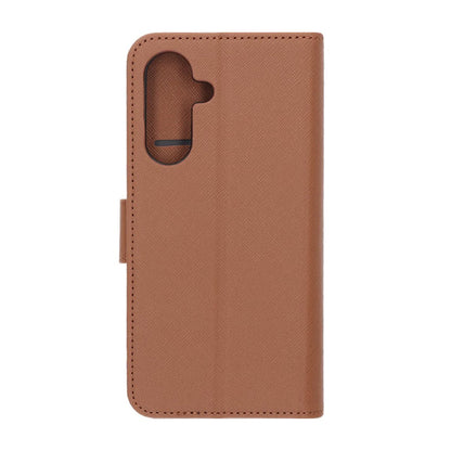 Flip Stand Leather Wallet Case For Samsung A26 Brown