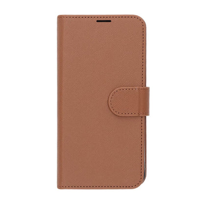 Flip Stand Leather Wallet Case For Samsung A26 Brown