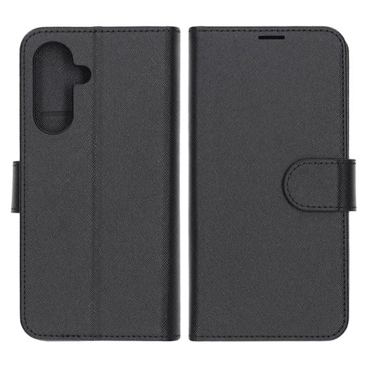 Flip Stand Leather Wallet Case For Samsung A26 Black