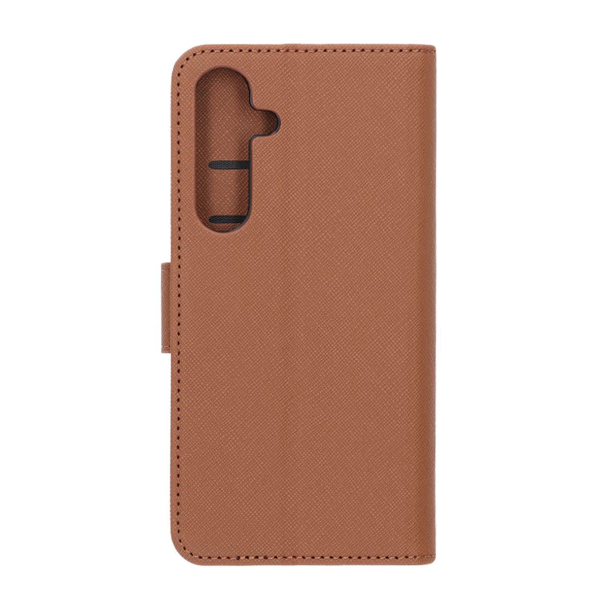 Flip Stand Leather Wallet Case For Samsung S25 Plus Brown