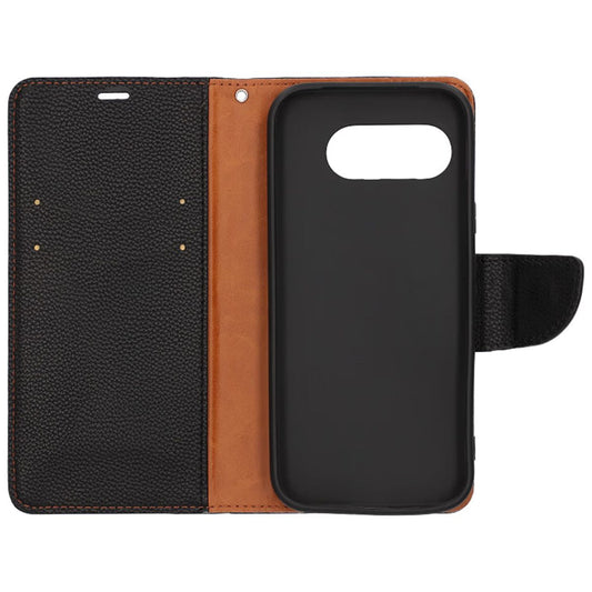 Google Pixel 9A Plånboksfodral med kortfack  - Svart