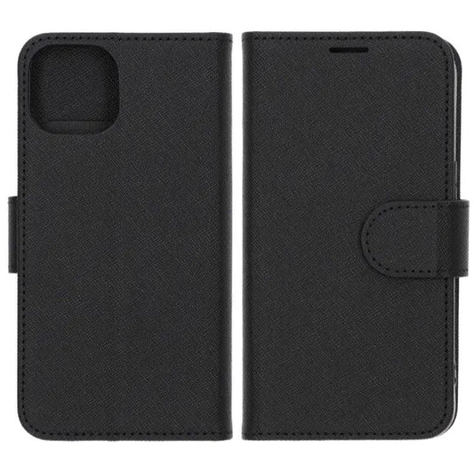 iPhone 13/14 Flip Stand Leather Wallet Case Black