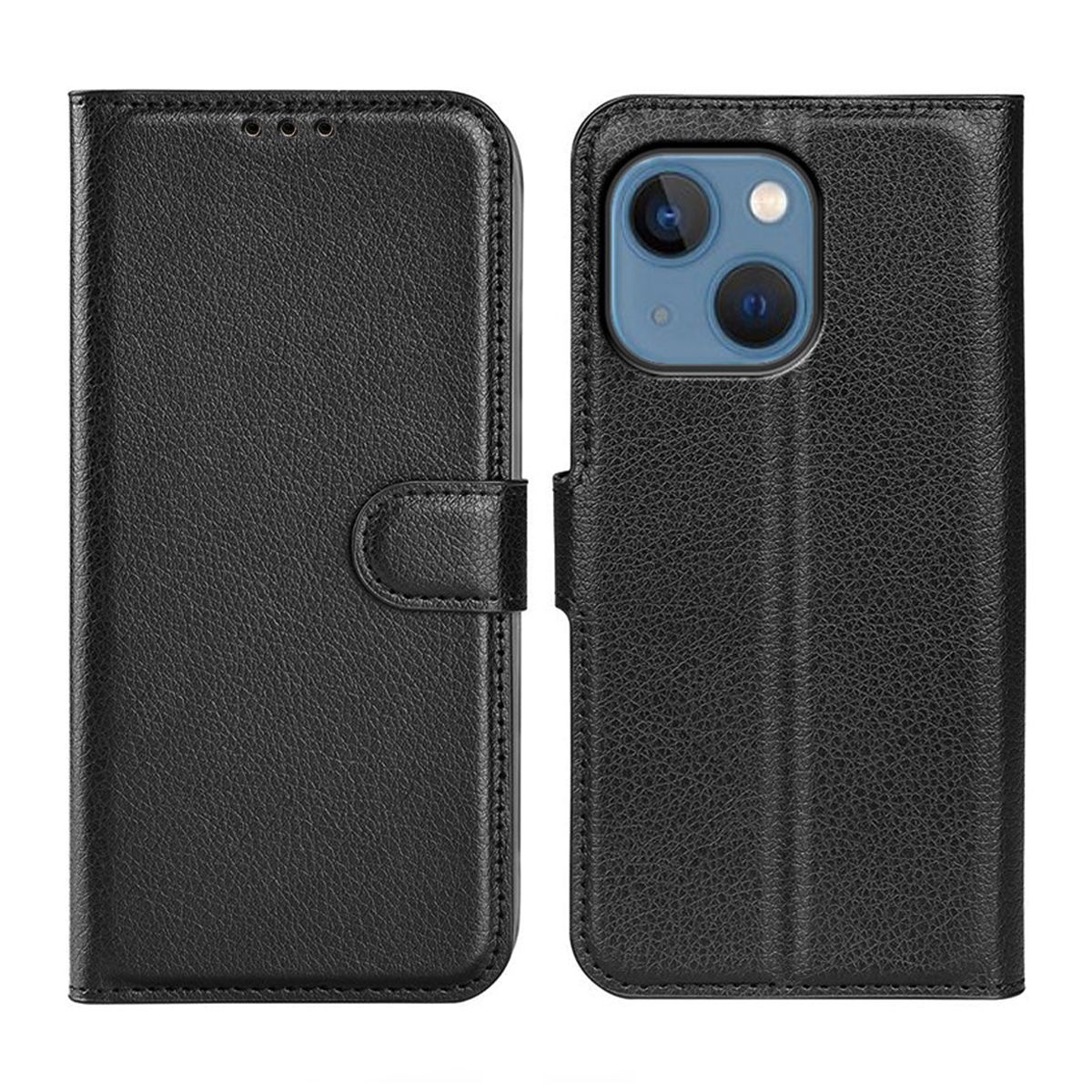 iPhone 14 Plus Plånboksfodral med Stativ - Svart