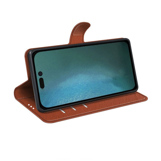 iPhone 14 Pro Max Plånboksfodral med Stativ - Brun