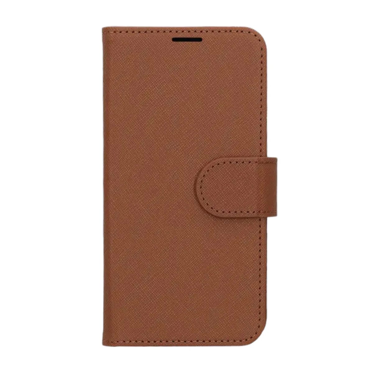 Flip Stand Leather Wallet Case For iPhone 16 Pro Max Brown