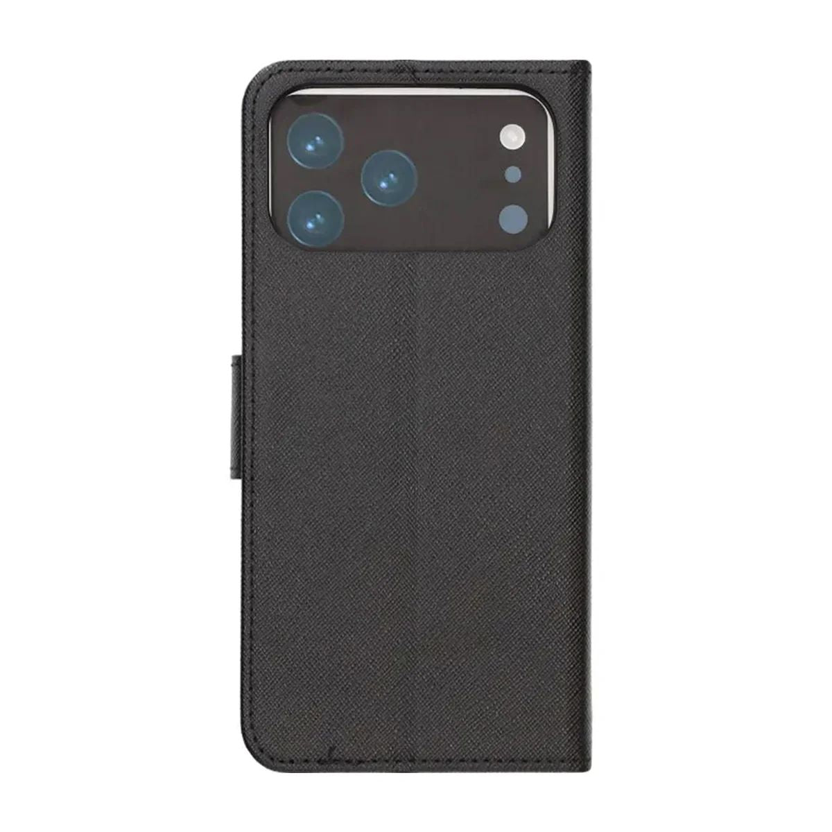 Plånboksfodral med stativ till iPhone 17 Pro - Svart