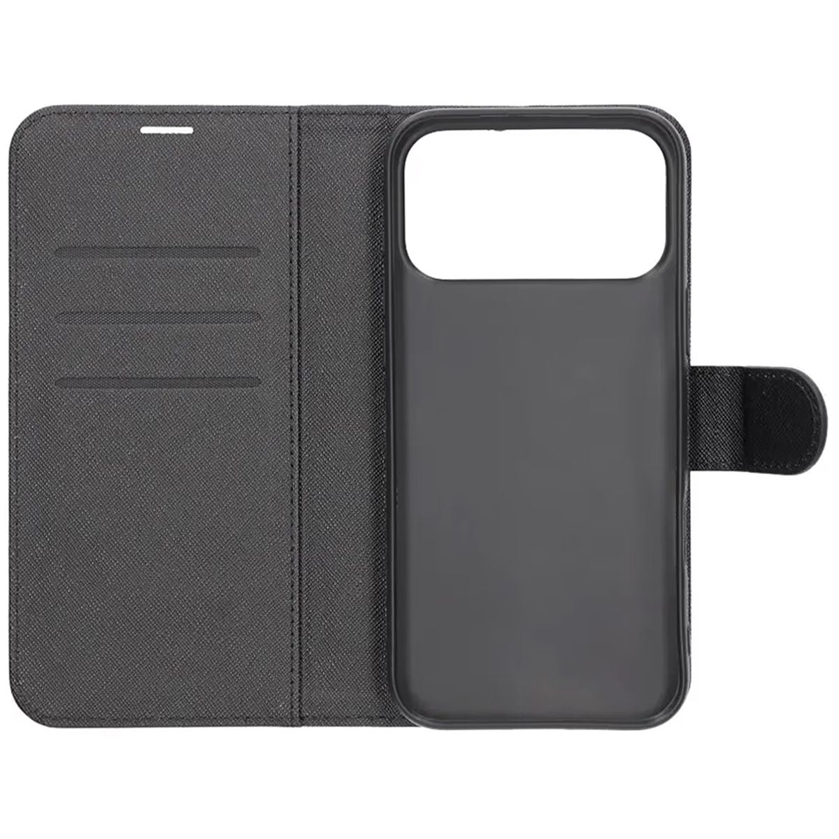 Plånboksfodral med stativ till iPhone 17 Pro Max - Svart
