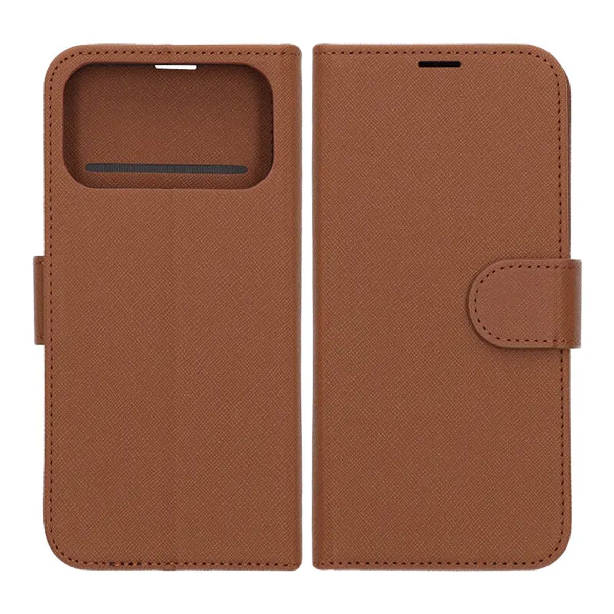 Plånboksfodral med stativ till iPhone 17 Pro Max - Brun