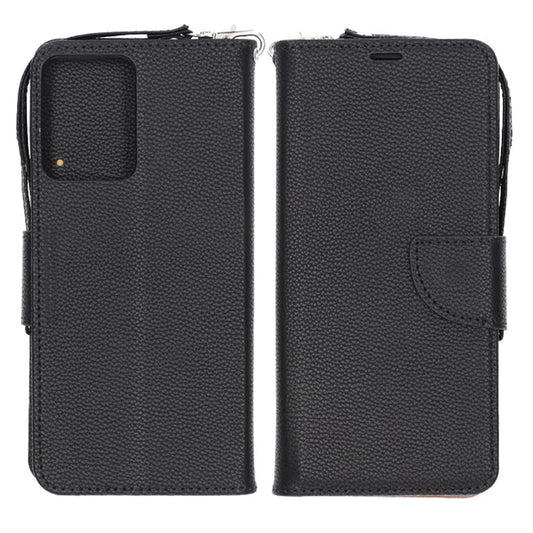 Wallet Case with Stand for Motorola Moto E14 - Black and Brown