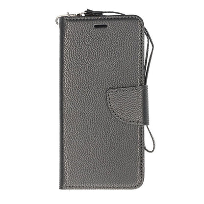 Flip Stand Leather Wallet Case For Samsung A40 Black