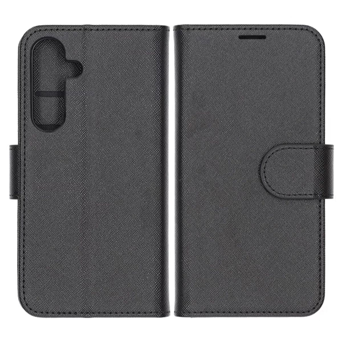 Flip Stand Leather Wallet Case For Samsung A54 5G Black
