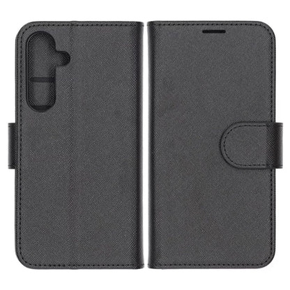 Flip Stand Leather Wallet Case For Samsung A54 5G Black