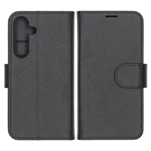 Flip Stand Leather Wallet Case For Samsung A54 5G Black
