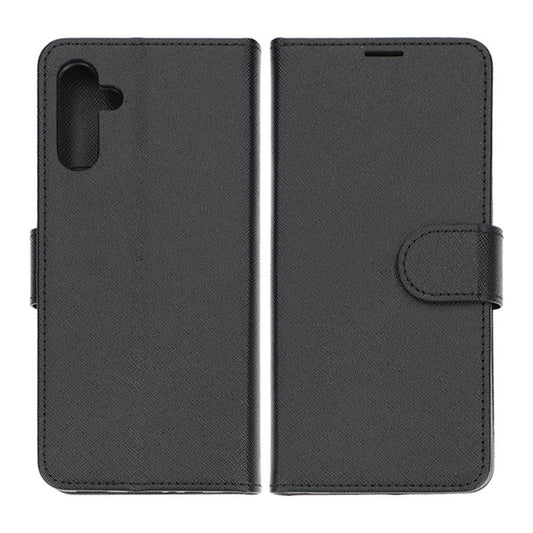 Flip Stand Leather Wallet Case For Samsung Galaxy A04s Black