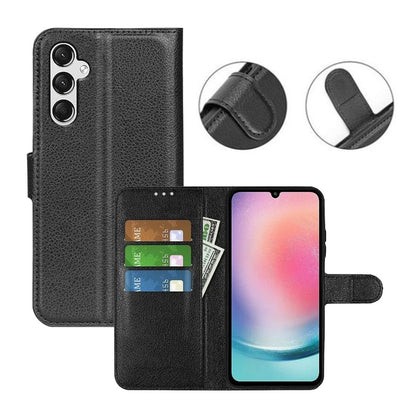 Samsung Galaxy A25 Plånboksfodral med Stativ - Svart