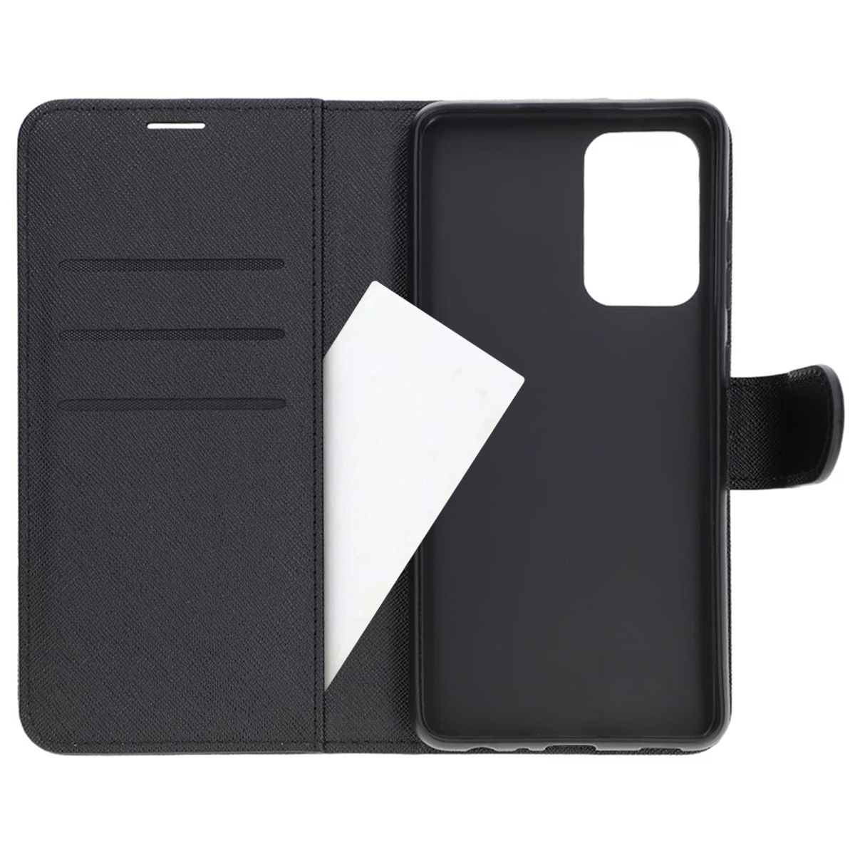 Samsung Galaxy A52S Flip Stand Leather Wallet Case Black