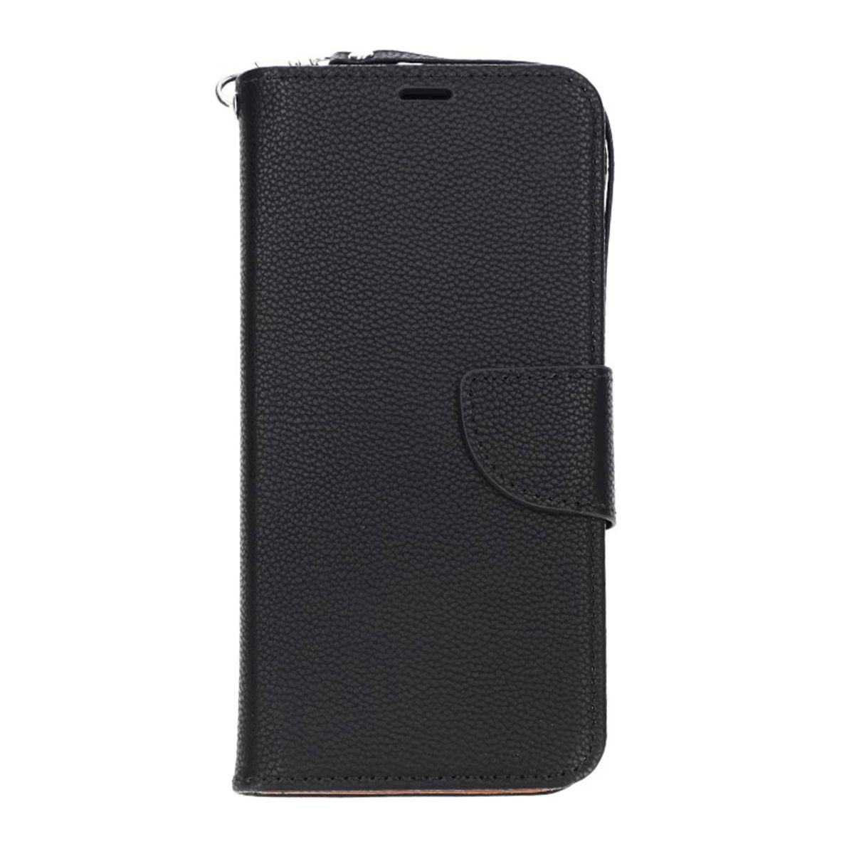 Flip Stand Leather Wallet Case For Samsung Galaxy S22 5G Black