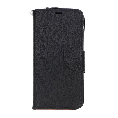 Flip Stand Leather Wallet Case For Samsung Galaxy S22 5G Black