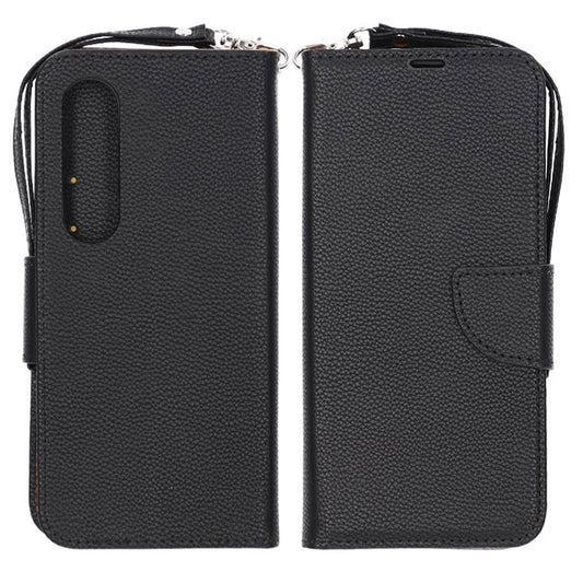 Wallet Case with Stand for Sony Xperia 1 VI - Black and Brown