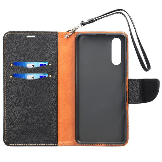 Sony Xperia 10 III Wallet Case with Stand - Black